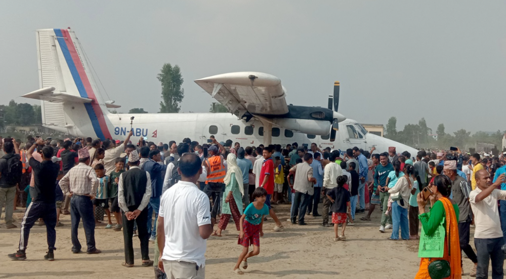 टीकापुर विमानस्थलमा नेपाल एयरलाइन्सको परीक्षण उडान