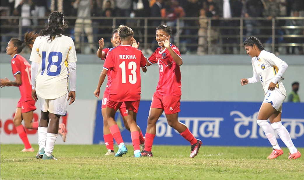 साफ माहिला च्याम्पियनसिप : नेपाल समूह विजेता बन्दै सेमिफाइनलमा