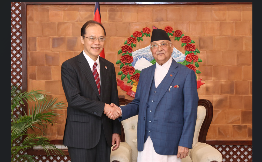 प्रधानमन्त्री ओली र जापानी राजदूतबीच भेटवार्ता