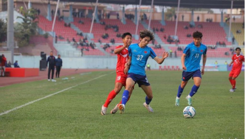 मैत्रीपूर्ण फुटबलमा नेपाली टोलीलाई हराउँदै चीन च्याम्पियन