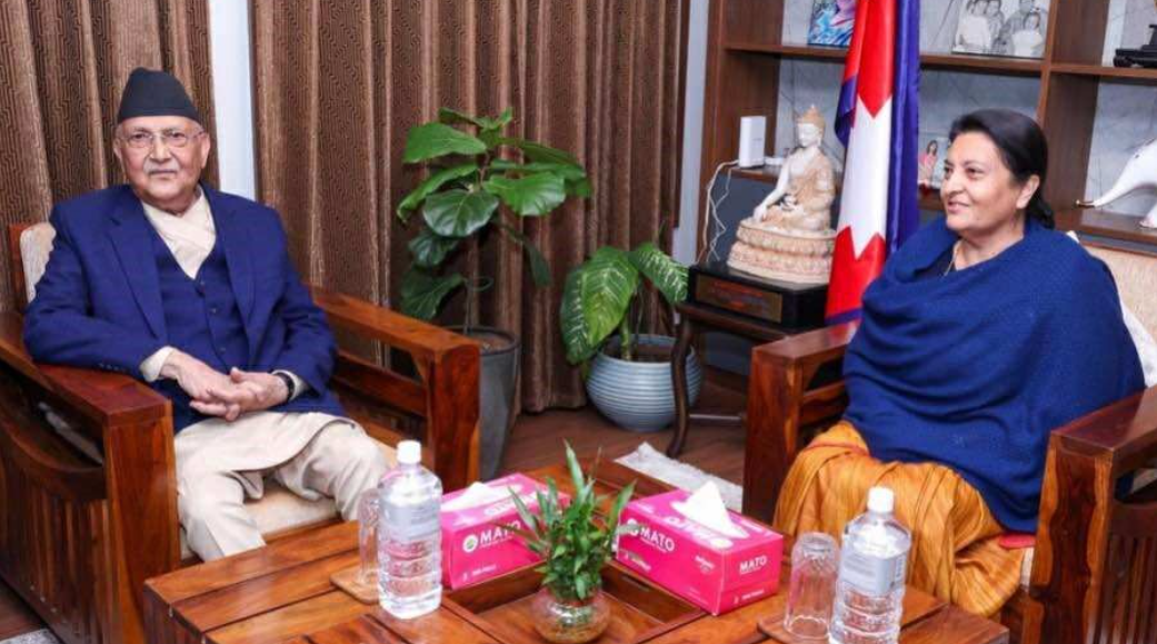 कस्तो भयो प्रधानमन्त्री ओली र पूर्वराष्ट्रपति भण्डारीबीचको भेटवार्ता ?