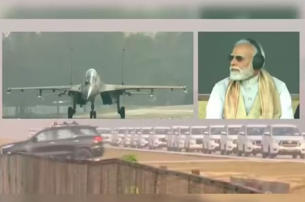 भारतीय प्रधानमन्त्री मोदी चढेको विमान सडकमै अवतरण